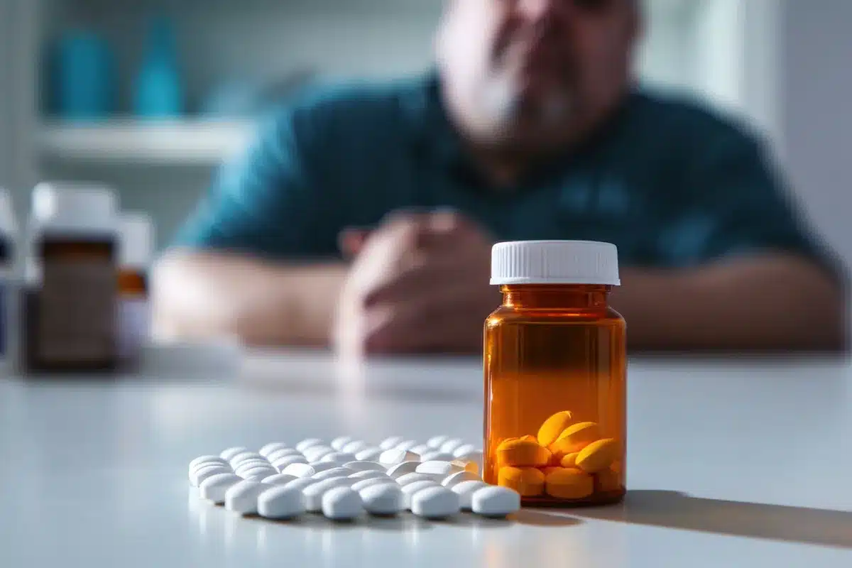 Medication and overweight man