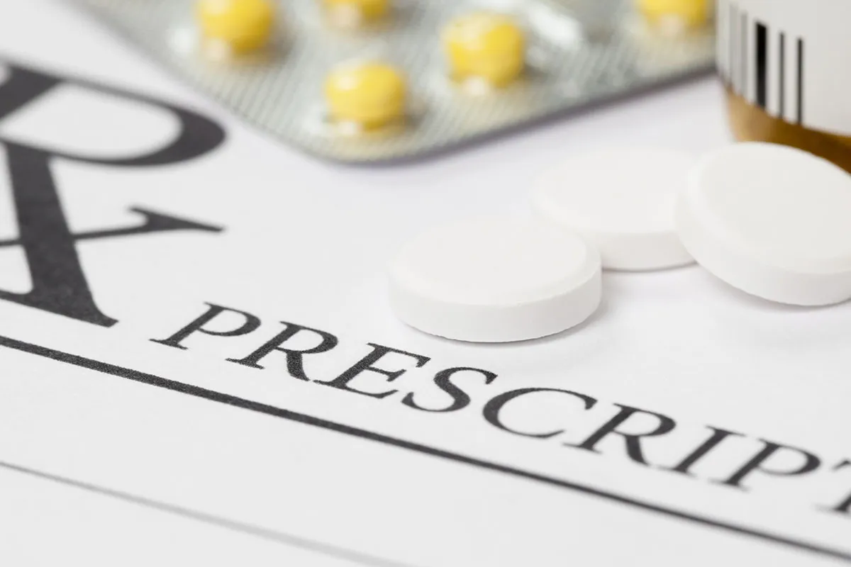 Prescription medication and pills.