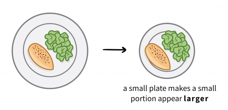 smaller plate smaller portion