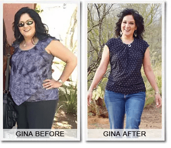 Gina's before & after
