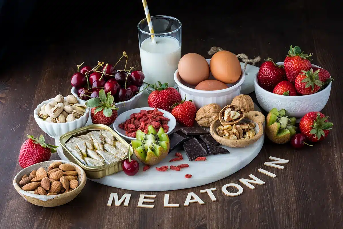 Melatonin-rich foods for better sleep.