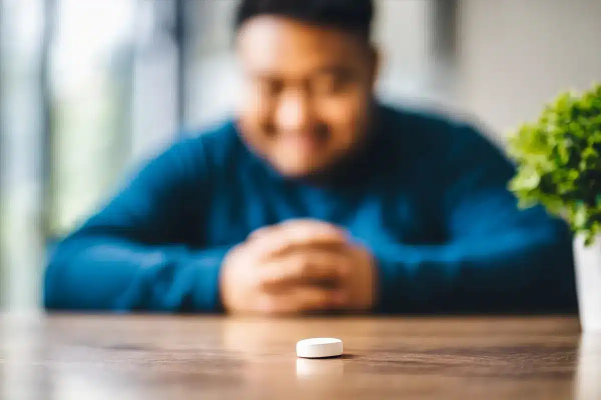 Medication on a table.
